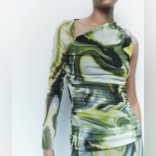 Zara maglia tulle asimmetrico