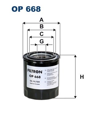 Adatto per filtron 668 - per, op