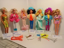 Grande lotto Barbie vintage anni 80, mosse magiche, profumo bello, tempi cool, tempo divertente +++