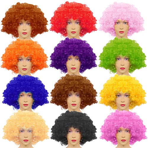 Curly afro wigs colours funky - afro,