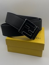 Fendi Black Leather Belt 120