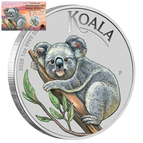 Moneta argento koala - koala, show