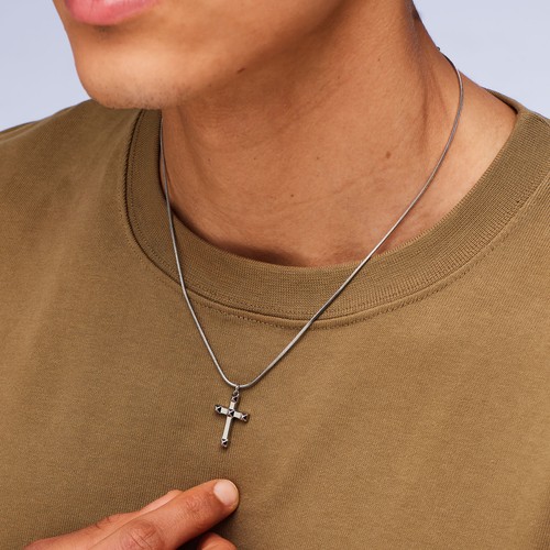Collana uomo croce sagapo - croce, in
