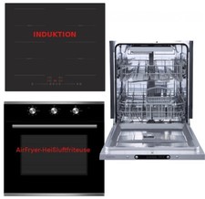 PKM Set Risparmio Autark Forno + Piano Cottura Induzione + Lavastoviglie Completamente Integrato