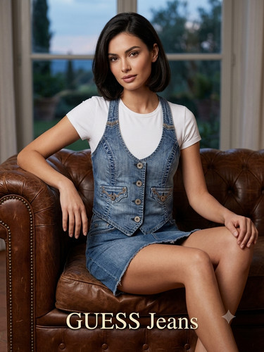 Gilet denim guess - in,