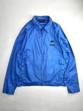 RALPH LAUREN GIUBBOTTO BOMBER HARRINGTON POLO GOLF LOGO RICAMATO AZZURRO LARGE