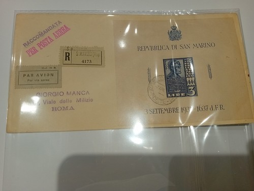 San marino 1947 raccomandata - marino,