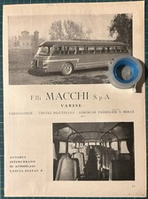 Rara Pubblicità Autobus Interurbano MACCHI su telaio LANCIA ESATAU del 1950