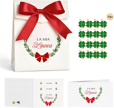 50Pz Scatoline Portaconfetti Laurea Bomboniere+50 Pz Bigliettini Bomboniere Laur