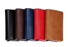 Portafoglio uomo porta carte di credito con i clip blocco RFID festa del papà