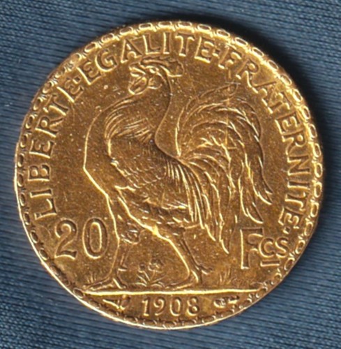 1908 francs oro 900 - francs-oro-, 900.0‰