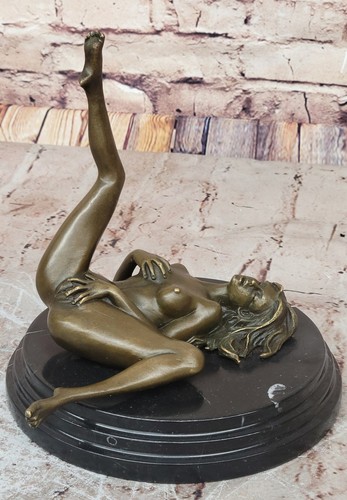 Scultura statuina bronzo donna