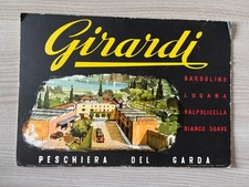 LOCANDINA CARTONCINO GIRARDI VINI PESCHIERA GARDA VALPOLICELLA BARDOLINO 1955