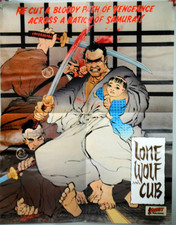 POSTER LONE WOLF AND CUB FRANK MILLER MANGA PROMO PRIMI FUMETTI SPEDIZIONE GRATUITA USA