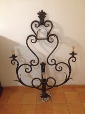 Grande candeliere antico in ferro battuto - Toscana 