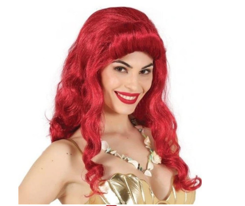 Sirena parrucca rosso - parrucca, ondulate