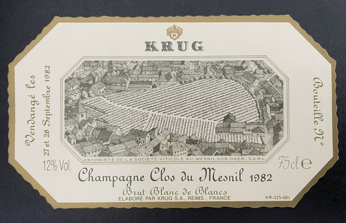 Une étiquette champagne - une, de