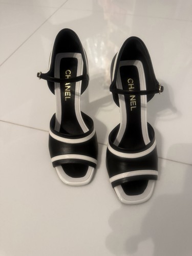 Scarpe chanel nere tacco - scarpe,