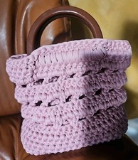 Borsa Ad Uncinetto Colore rosa Antico