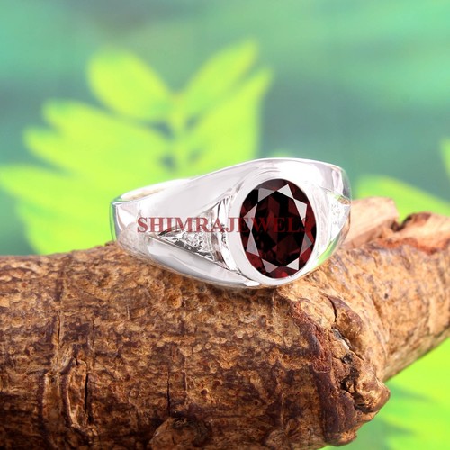 Naturale granato gemma con - gemma, 18k