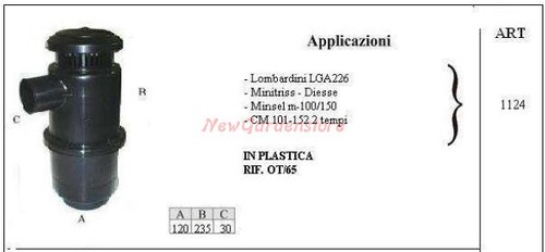 Filtro olio lombardini per - filtro,
