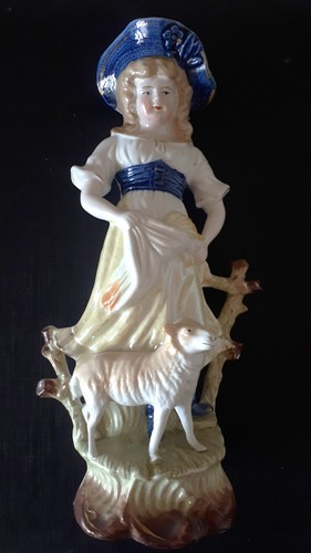 Statuina porcellana bianca - statuina,