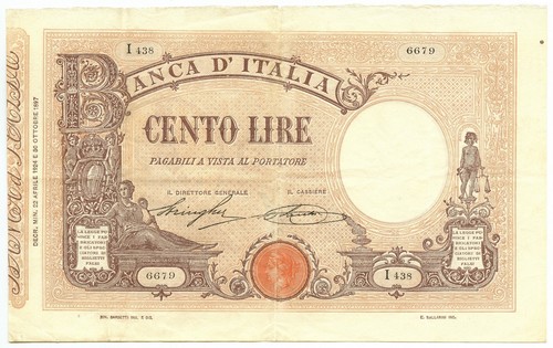 100 lire barbetti - 100,