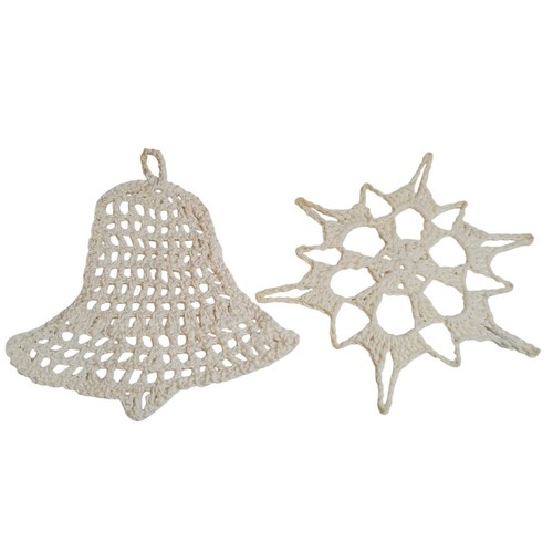 Crochet ornament bell and - ornament,