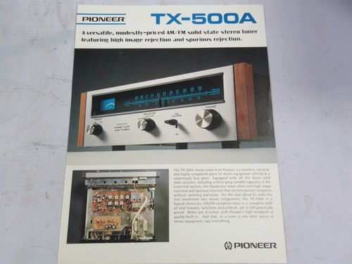 Pioneer 500a tuner sheet - pioneer,