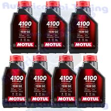 7 Litri Olio Motore Motul 4100 SYN NERGY 15W50 ACEA A3 B4 API SP SEMI SINTETICO