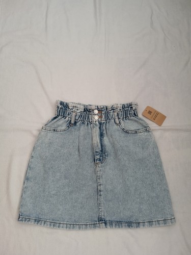 Minigonna denim turchese - in,