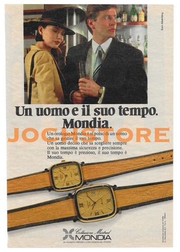 Pubblicità orologio mondia - orologio,
