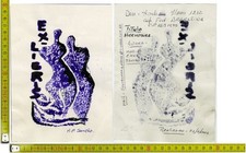 SANCHO MARIA ELENA - Argentina   " HERMOSURA"2002  LINOLEOGRAFIA  - EX LIBRIS