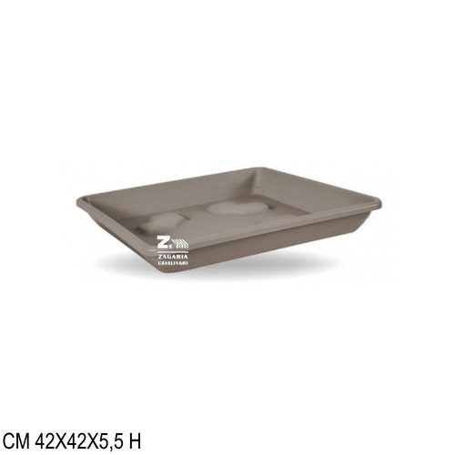 Sottovaso quadrato plastica - quadrato, in
