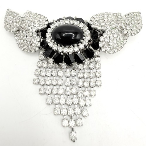 Spilla pendente vintage nera