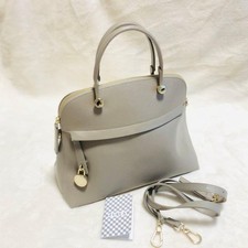 Borsa a tracolla FURLA Piper M in pelle grigia 2 vie autentica ottime condizioni