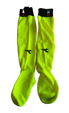 Calzettoni Copri Parastinchi  Da Calcio Diadora Italia Giallo Fosforescente XL.