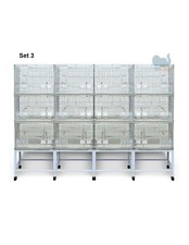 Batteria Gabbie per Uccelli, Allevamento o Esposizione, con Accessori, 240 cm