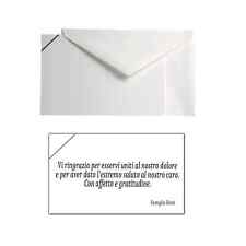 BIGLIETTI LUTTO RINGRAZIAMENTO PERSONALIZZATI