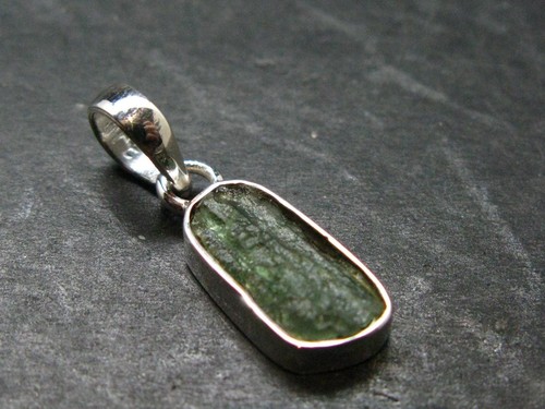 Ciondolo argento moldavite - in,