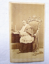 FOTOGRAFIA ANTICA CDV VESCOVO CREMONA GEREMIA BONOMELLI 1871 GEMELLI E TESSAROLI