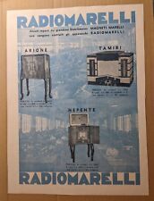 RADIOMARELLI - Pubblicità vintage anni 1930-45 - OLD ADVERTISING (GR4)