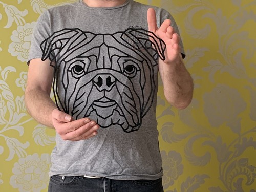 Bulldog inglese geometrico