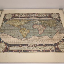 Stampa Vintage - Mappa di Ortelius: "Typus Orbis Terrarum" - 46x58cm