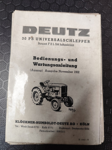 Deutz manuale - 30,