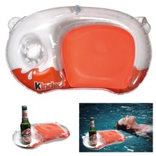 Ovetto Kinder Sorpresa Porta Bicchiere Gonfiabile da Piscina Mare per Cocktail