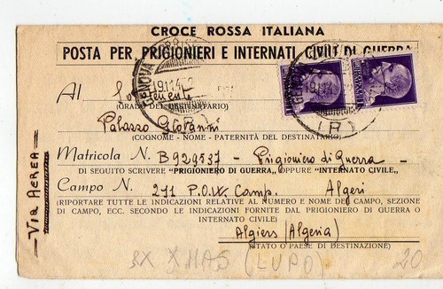 Croce rossa 45 lettera - croce, 19/11/45-lettera