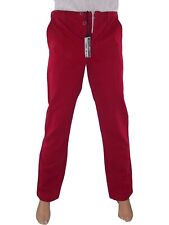 Sisley Pantalone Da Uomo 46 W32 M Medium Rosso Gamba Dritta In Cotone Classico