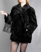 Favolosa Pelliccia In Vero Castoro  Nero Tg. M