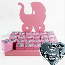 24793 Bomboniere Bomboniere a Torta con Calamita Battesimo Rosa